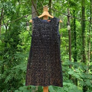Navy Sequin Cocktail Dress